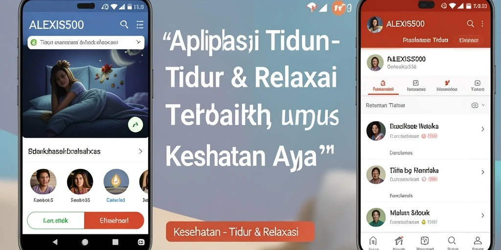 Antarmuka pengguna ALEXIS500 yang intuitif untuk Tidur & Relaksasi.