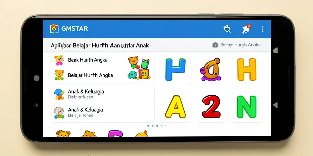 Tampilan antarmuka aplikasi GMSTAR yang interaktif dan menarik.