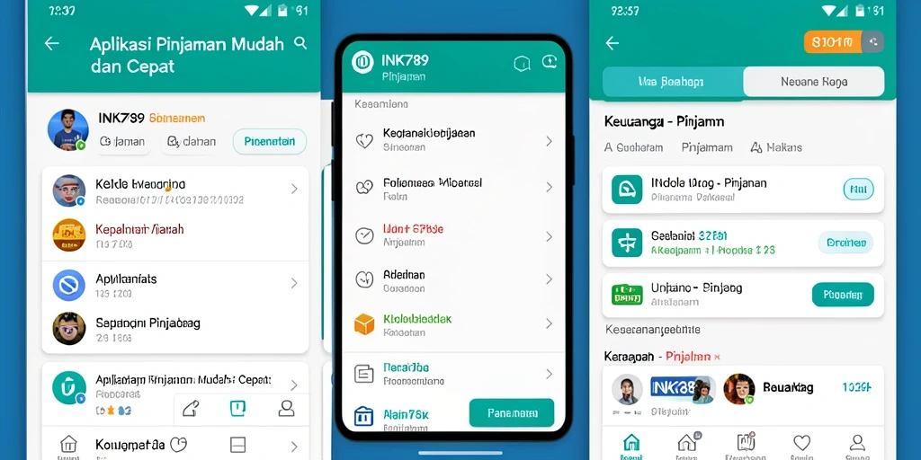 Antarmuka aplikasi INK789 yang ramah pengguna untuk pengajuan pinjaman.