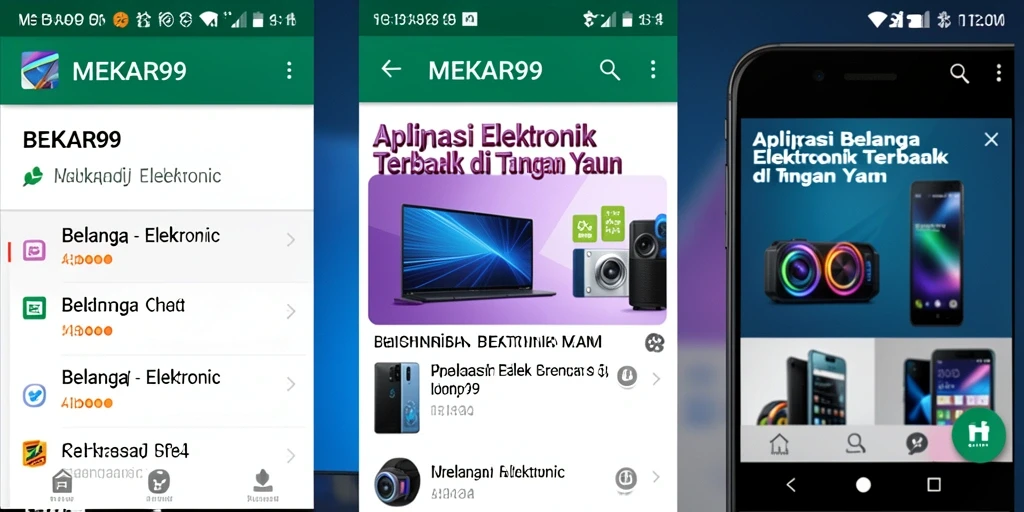 Antarmuka MEKAR99 yang menarik dan mudah digunakan.