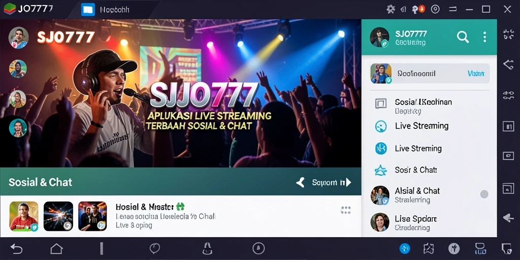 Tampilan antarmuka SJO777 yang ramah pengguna untuk Live Streaming.